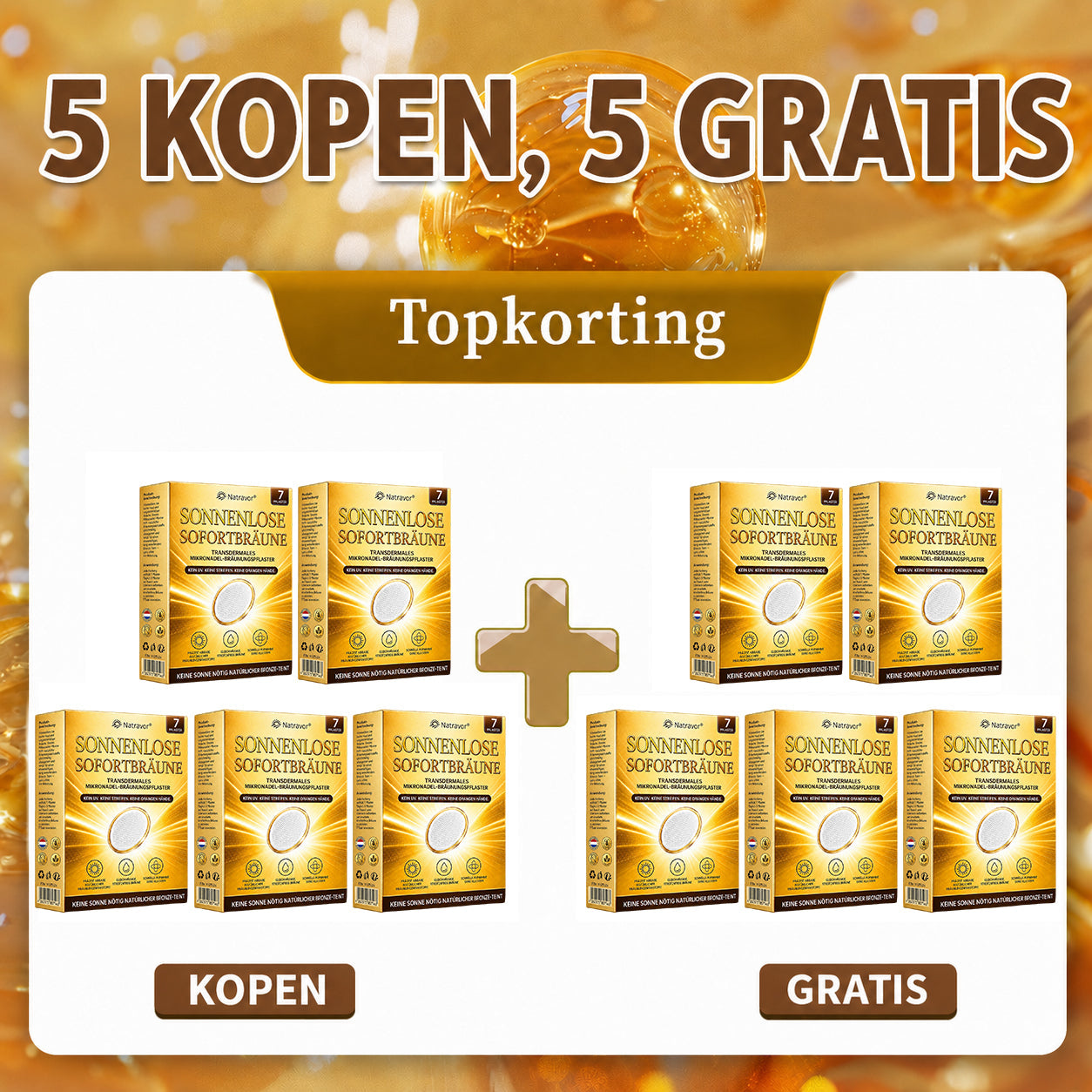 ⭐ 𝗡𝗮𝘁𝗿𝗮𝘃𝗼𝗿® Micronaald-bruiningspatch: Natuurlijke bronzen glow zonder UV & DHA