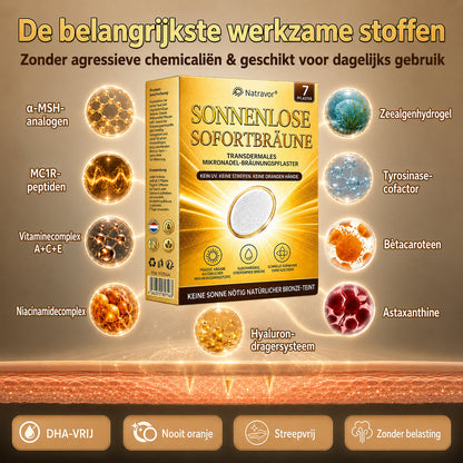 ⭐ 𝗡𝗮𝘁𝗿𝗮𝘃𝗼𝗿® Micronaald-bruiningspatch: Natuurlijke bronzen glow zonder UV & DHA