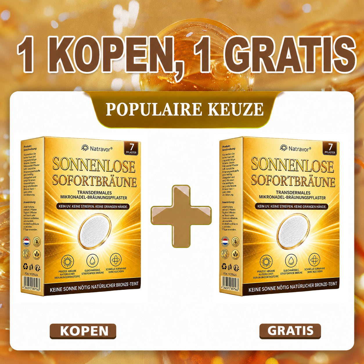 ⭐ 𝗡𝗮𝘁𝗿𝗮𝘃𝗼𝗿® Micronaald-bruiningspatch: Natuurlijke bronzen glow zonder UV & DHA